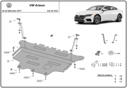Cache sous moteur et de la boîte de vitesse VW Arteon