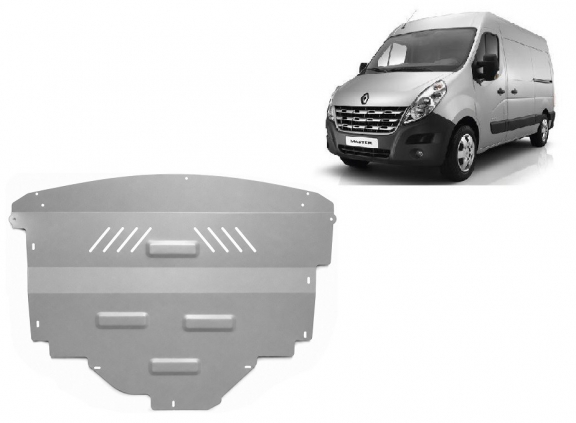 Cache sous moteur et de la boîte de vitesse Renault Master Aluminium
