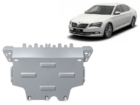 Cache sous moteur et de la boîte de vitesse en aluminium Skoda Superb III
