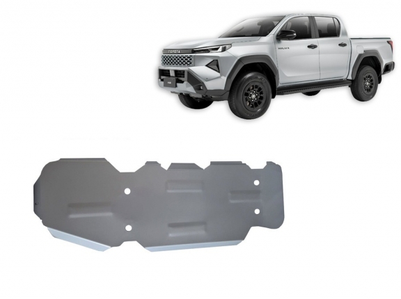 Cache de protection de réservoir Toyota Hilux Revo- Aluminium