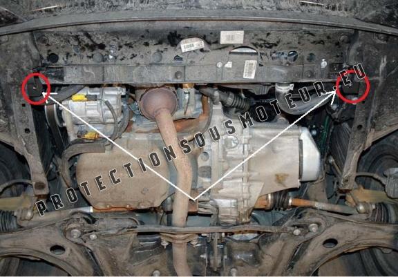 Cache sous moteur et de la boîte de vitesse Peugeot 2008