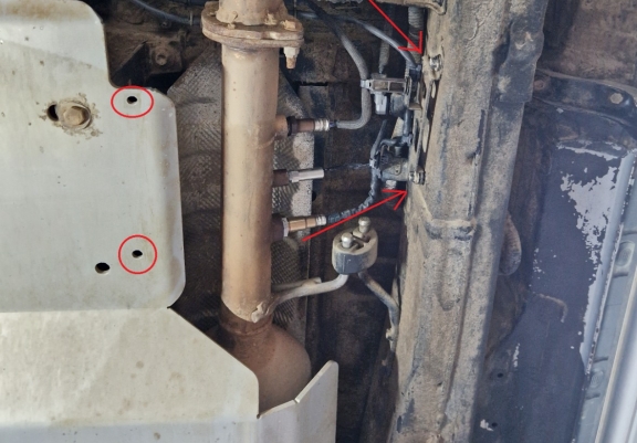 Cache de protection capteurs DPF Toyota Hilux - Aluminium