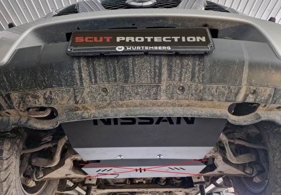 Cache de protection de radiateur Nissan Navara D40