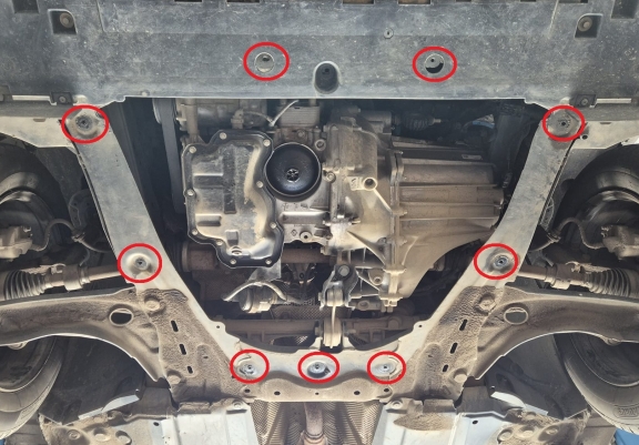 Aluminium cache sous moteur et de la boîte de vitesse Dacia Logan