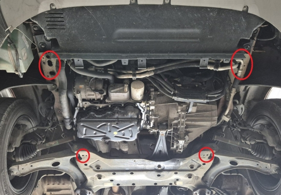 Cache sous moteur et de la boîte de vitesse Ford Transit FWD - Aluminium