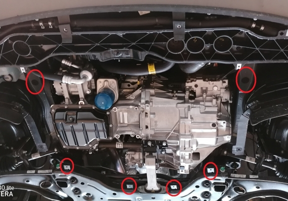 Cache sous moteur et de la boîte de vitesse en aluminium Kia Sportage