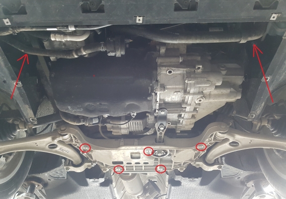 Cache sous moteur et de la boîte de vitesse en aluminium Audi Q2