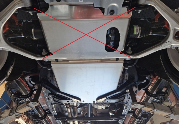 Cache de protection aluminium de la boîte de vitesse Volkswagen Amarok