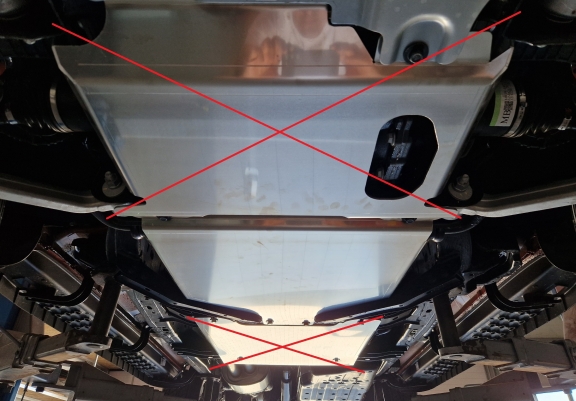 Cache de protection aluminium de la boîte de vitesse Volkswagen Amarok