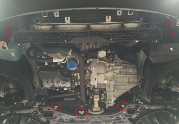 Cache sous moteur et de la boîte de vitesse en aluminium Hyundai i30