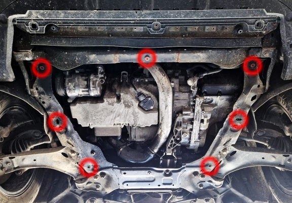 Cache sous moteur et de la boîte de vitesse en aluminium Volvo S80