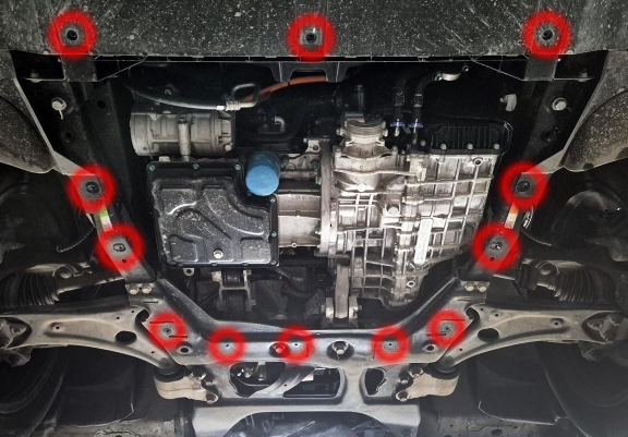 Cache sous moteur et de la boîte de vitesse Chery Tiggo 9 Aluminium