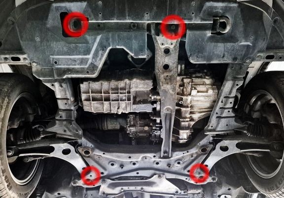 Cache sous moteur et de la boîte de vitesse Mitsubishi Outlander