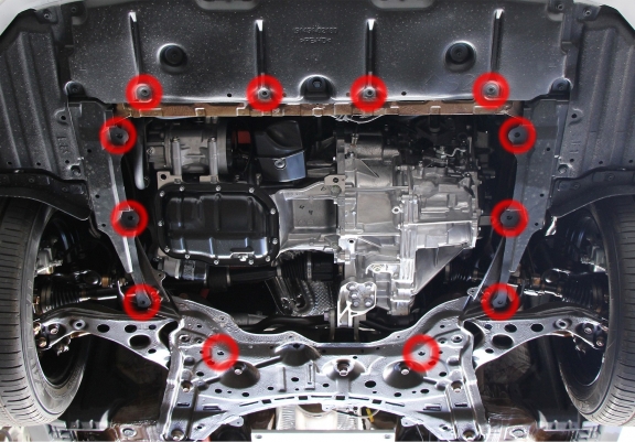 Cache sous moteur et de la boîte de vitesse Toyota Corolla- Aluminium  